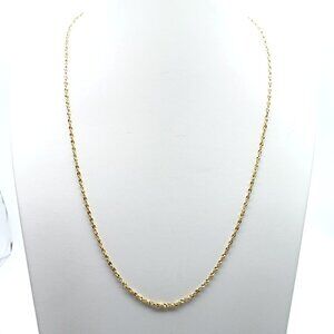 Vintage Lady Remington Margarita Chain Necklace, Gold Tone Sparkle on Delicate